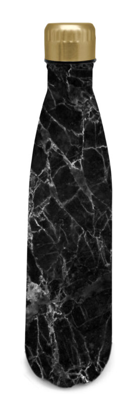NERTHUS STAINLESS STEEL BOTTLE 750ML "BLACK MARBLE" DOUBLE WALL