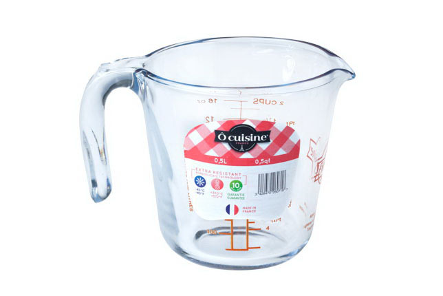 O CUISINE MESUREUR VERRE BOROSILICATE 0.5L