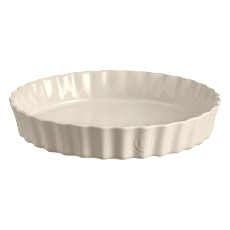 EMILE HENRY TOURTIERE HAUTE CANNELE ARGILE 32CM- BLANC