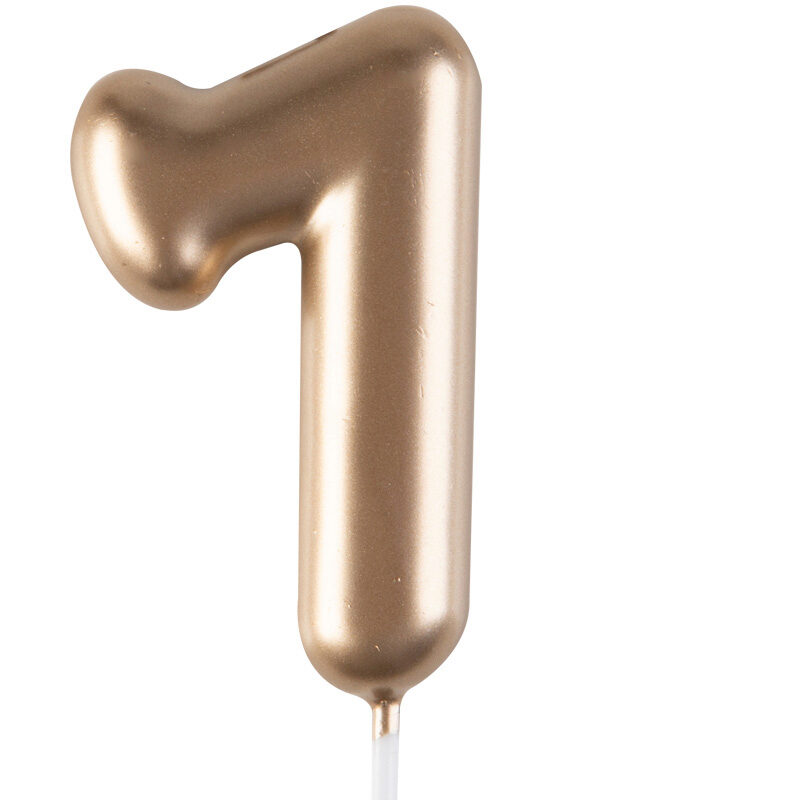 1023847 BOUGIE CHIFFRE OR "7" 4CM 12 PCES***S/CD***