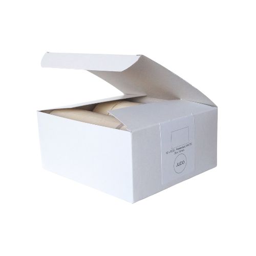 ETIQUETTES JUDO BLANCHES 2,6X1,6CM BOITE DE 10 ROULEAUX DE 1200PCS