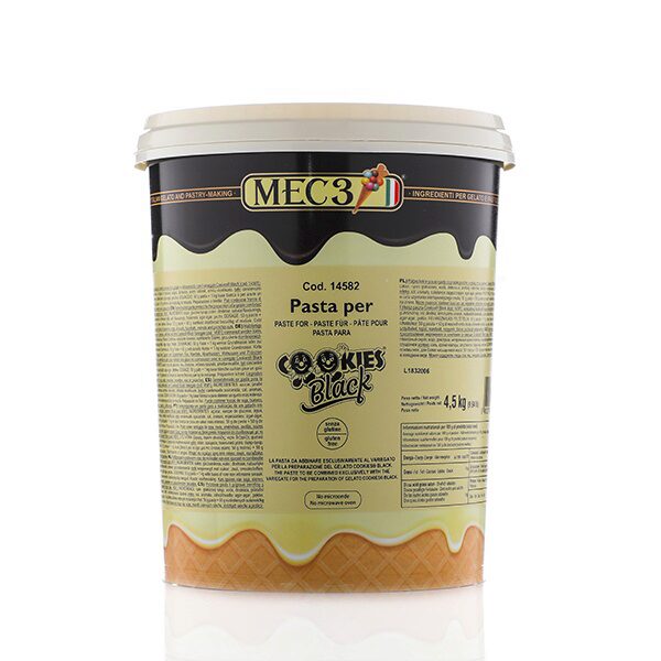 MEC3 14582 IJSPASTA ZWARTE COOKIES 4,5KG = EMMER
