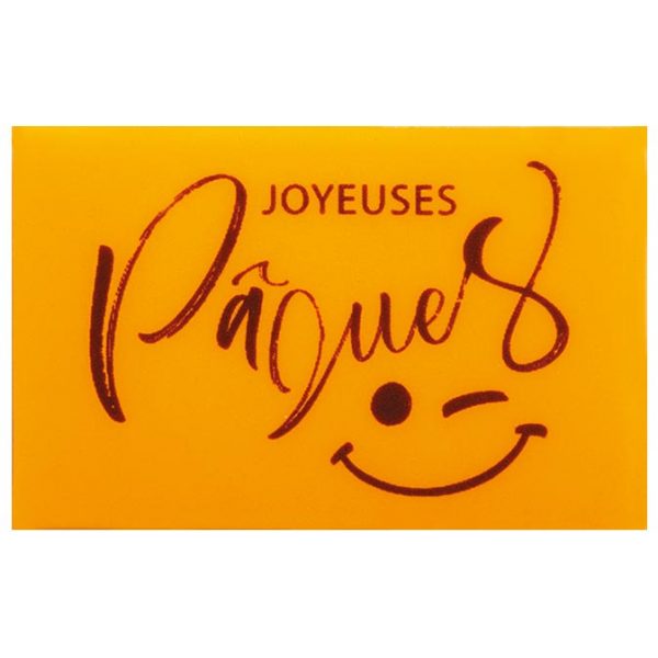 061002 PCB RECTANGLES CB PÂQUES SMILE 5X3.5 CM 75PCS ***S/CD***