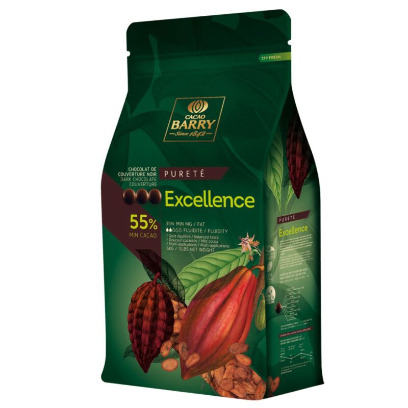 BARRY CHD-R55EXEL-804 EXCELLENCE 55% DONKERE CALLETS BULK 20KG