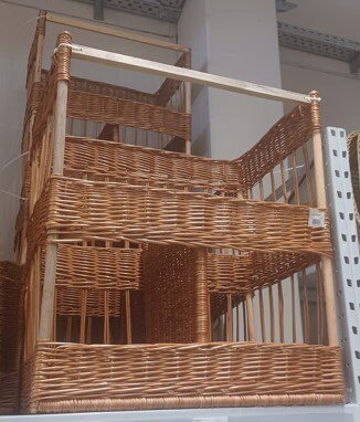 RECHTHOEKIGE CHOPPETTE MAND MET VERDELERS 60X40X70