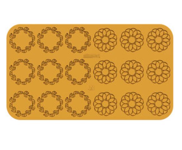 SILIKOMART SILICONE CROWN MOLD 2 SHAPES N.9 Ø68 H 2 MM N.9 Ø77 H 2 MM