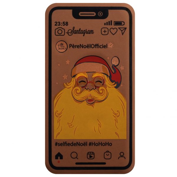 074179 PCB-BEDRUKT VEL KERST SELFIE VOOR SMARTPHONE 11,6X6,1CM 12 STUKS ***S/CD***