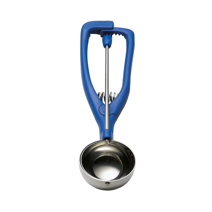STOCKEL ICE TONGS BAKELITE STAINLESS STEEL BLUE HANDLE 1/60