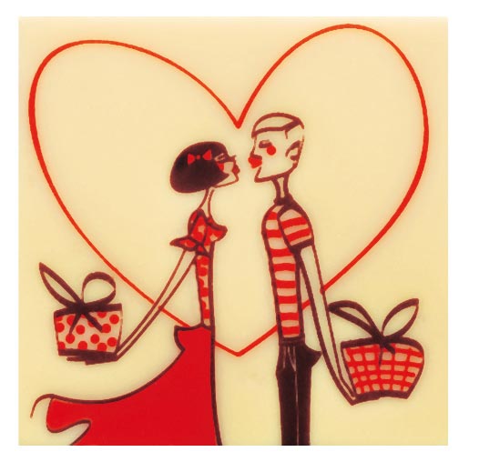 040178 PCB SQUARES CB HEART 4 CM 48PCES ***s/cd***