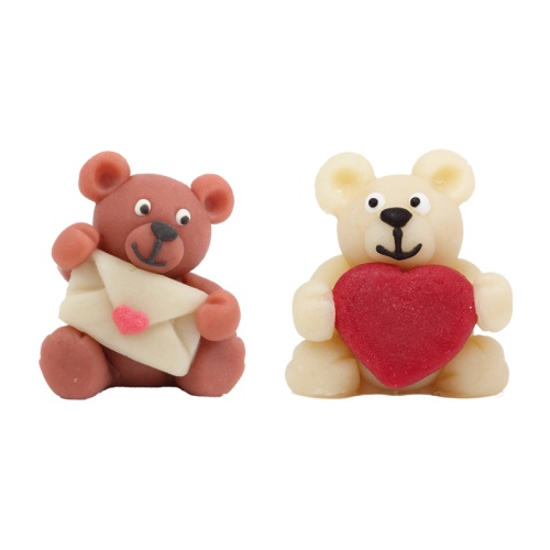 1017065 BEAR ENVELOPE HT40MM MARZIPAN 42PCS ***S/CDE***