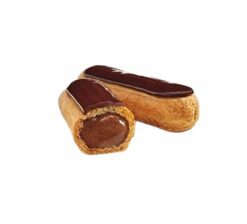 ❄️PASQUIER 2597 /1818 CHOCOLATE FONDANT ECLAIR FILLED WITH CHOCOLATE CREAM 60X80GR
