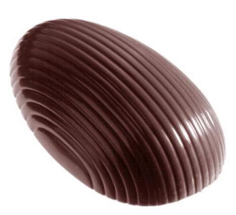 STRIPED EGG CHOCOLATE MOLD 55X34XHT18MM CW12772X7 --22GR
