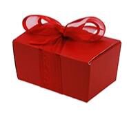 BALLOTIN "COLOR" 125GR ROUGE FRAISE 84 X 55 X 42 MM 25PCES