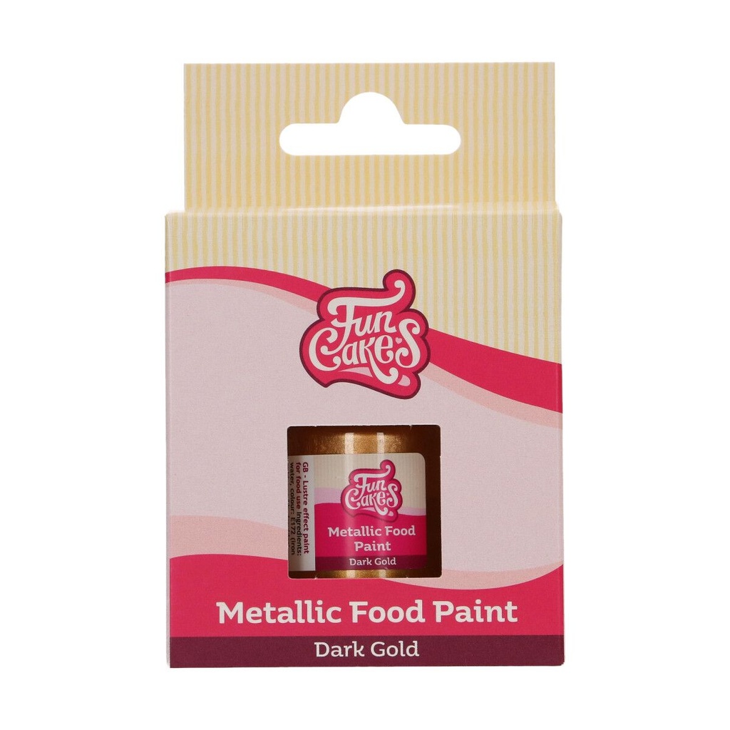 FUNCAKES DONKERGOUD METALLIC VOEDSELVERF 30ML