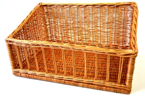 PANIERS À PISTOLET EN VANNERIE 58X40 HT AV 16CM HT AR 27CM