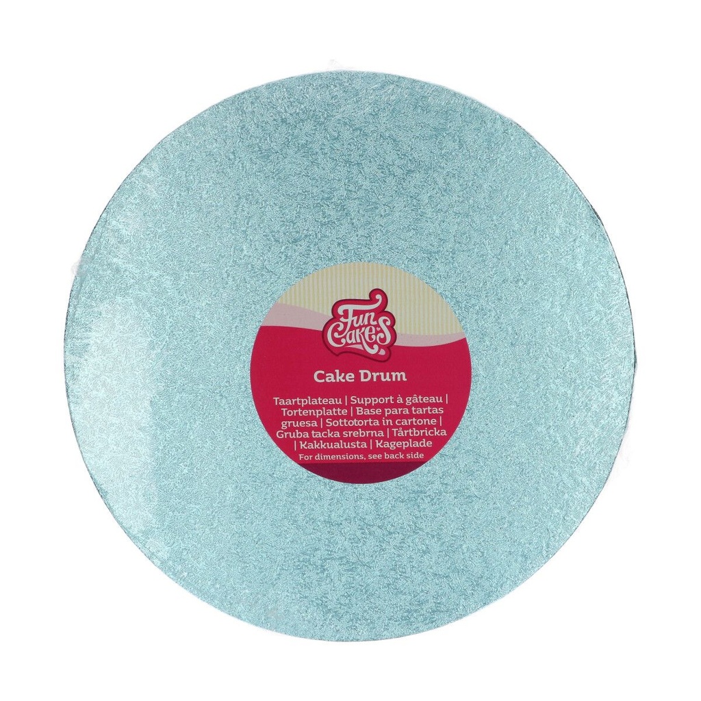 FUNCAKES ROUND BABY BLUE CAKE TRAY Ø 25CM