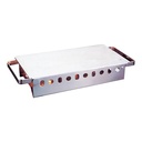 INOX WARMHOUDSTEL VOOR 2 KAARSEN 7X37X17.5CM=STUK