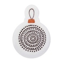 074263 PCB MERINGUE DECORATIONS SMALL CHRISTMAS BALLS 4 DESIGNS 2.4X1.7 CM 500PCS ***S/CD***