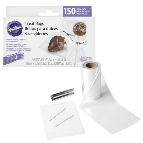 WILTON KIT SACHET EMBALLAGE 10X15CM + ATTACHE  150 + 150 PIECES