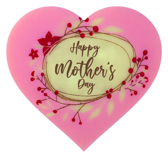 087022 PCB HEARTS CB HAPPY MOTHER'S DAY 5X4.7 CM 120PCES ***S/CDE***
