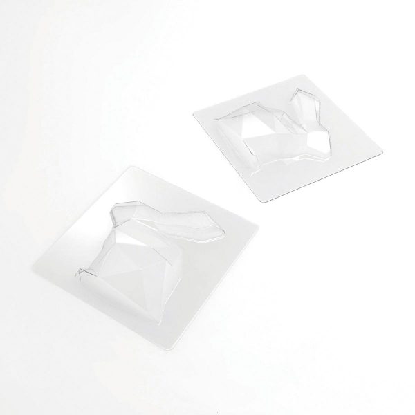 040153 PCB MOLDS RABBIT FACETED FOR 4 PIECES 13X15.5 CM 8PCES ***S/CD***