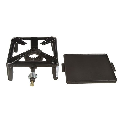 GIETIJZEREN GRILLPLAAT 41X41CM GLAD/GEGROEFD VOOR INDUSTRIËLE BRANDER