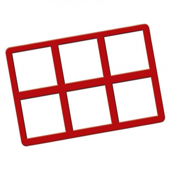 CHABLON SILICONE POUR EMBOUT BUCHE 290 X 195 X 2 MM 6 EMPREINTES CARREES CHQ 038