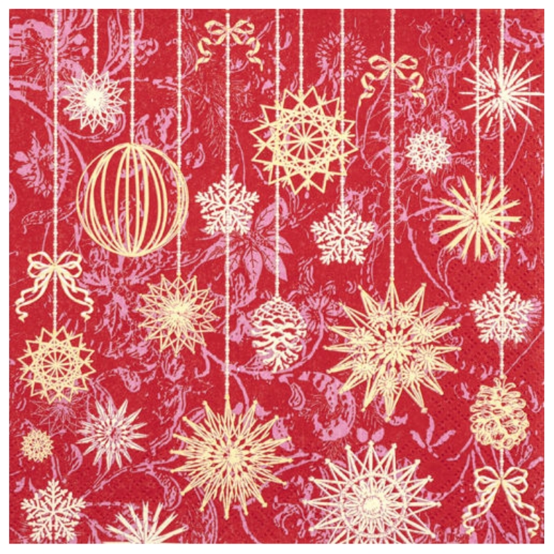 HOME FASHION SERVIETTE 33X33CM MOTIFS NOEL 20PCS