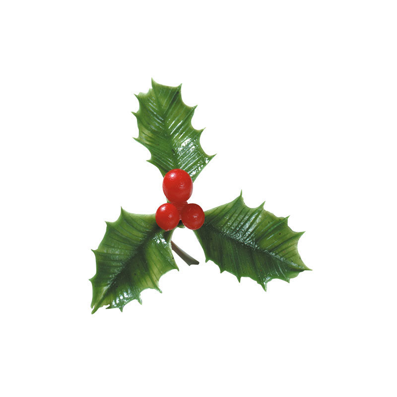 1059819 FEUILLE D HOUX VERT AVEC 3 FEUILLES 5,5 CM 144PCES ***S/CDE***