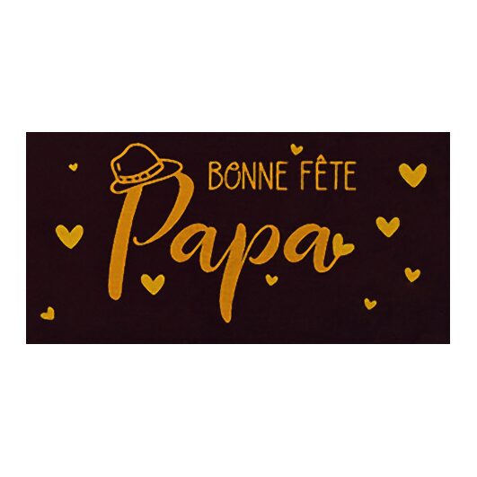 087116 PCB RECTANGLES CN BONNE FÊTE PAPA 4X2 CM 140PCES ***S/CDE***