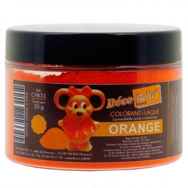 CHOCOLADE KLEURSTOF POEDERLAK ORANJE E129- E102 20GR