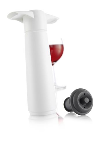 VACU VIN WITTE VACUÜMPOMP MET 2 STOPPERS