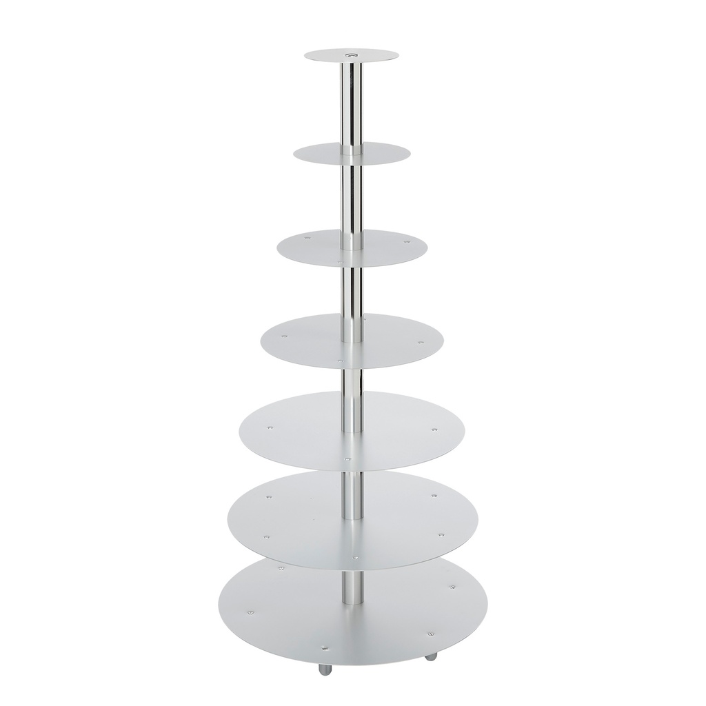 7-TIER ROUND ALUMINUM CAKE STAND