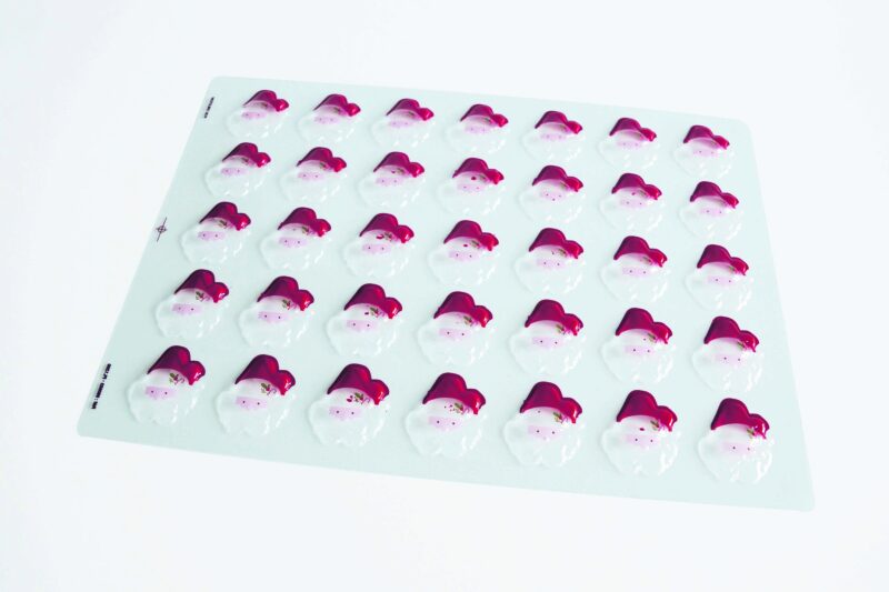 060603 PCB BLISTERS SANTA CLAUS HEADS 70 PRINTS 5X4.6 CM 2PCS ***S/CD***