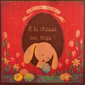 061144 PCB BEDRUKTE VELLEN OP DE JACHT VIERKANTE KAARTEN 11,95 CM EN ZAKJES 24 STUKS ***S/CD***