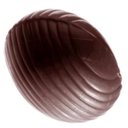 OVAL STRIPED EGG CHOCOLATE MOLD CW135813.5X27.5CM * 3X9 *4.5GR