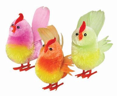 CHICKS MULTICOLOURED FEATHER 4 CM 18 PCES