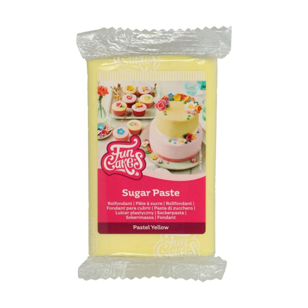 FUNCAKES PASTEL YELLOW SUGAR PASTE 250GR