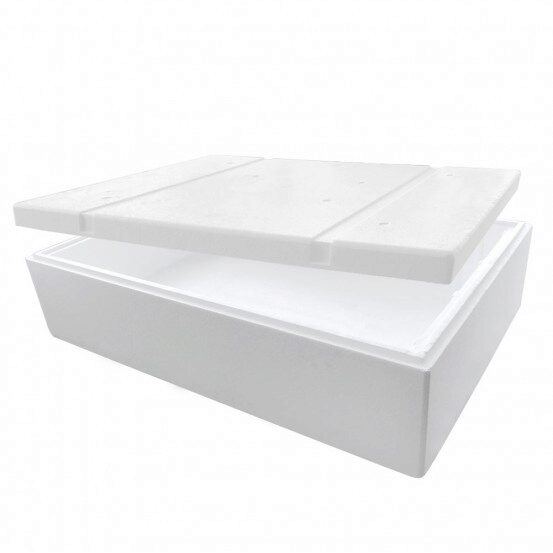 ISO-BOX IN POLYSTYRENE DIMENSIONS 60X40 CM HT 13 CM EXTERIOR + LID