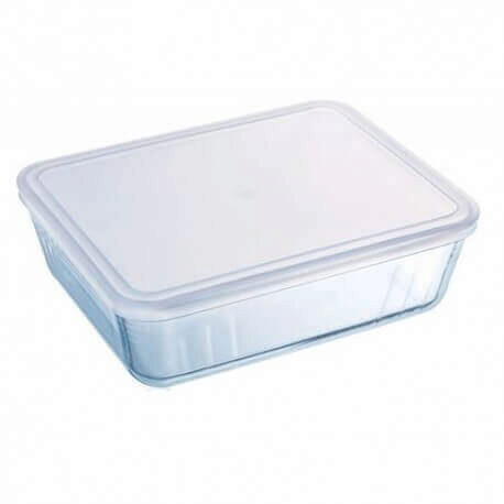 PYREX COOK&FREEZ RECTANGULAR DISH 27X22XH9CM 4.00L W/BOROSILICATE LID -40+300°