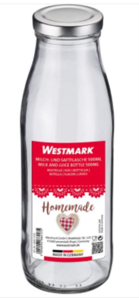 WESTMARK 500ML GLAZEN FLES SCHROEFDOP