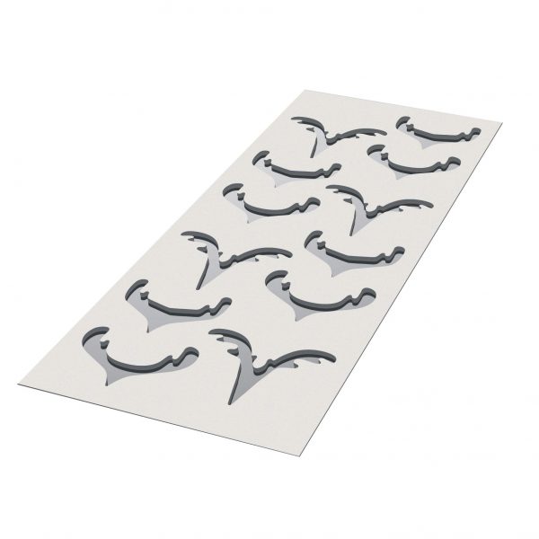 010714 PCB-SJABLOON VOOR RENDIERGEWEI 12 POSES 3 ONTWERPEN 1 STUK ***S/CD***