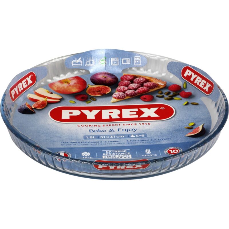 PYREX 31CM BOROSILICATE PIE MOLD -40+300°
