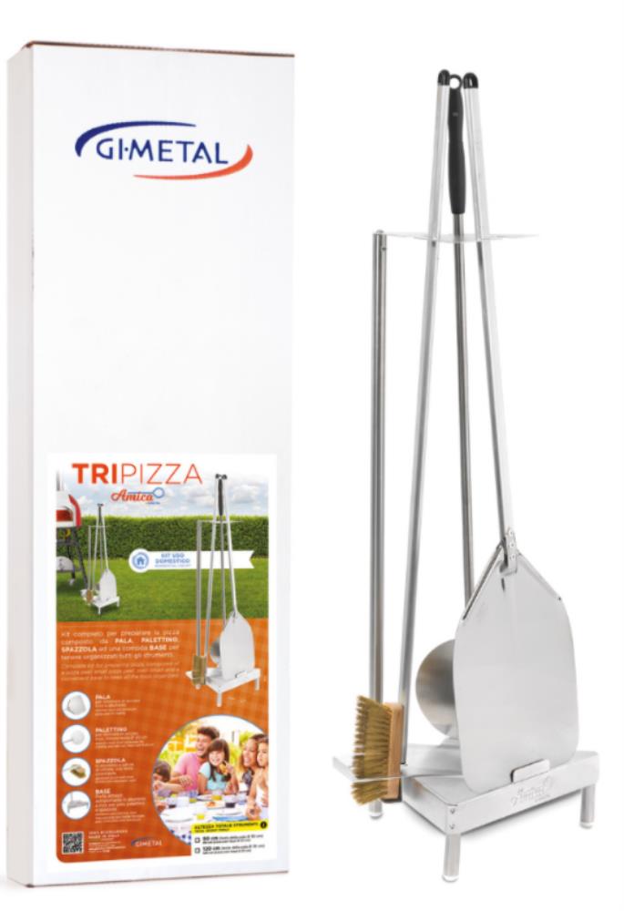 GI-METAL KIT "TRIPIZZA" WITH 3 ACCESSORIES OF 90CM ON SELF-SUPPORTING BASE