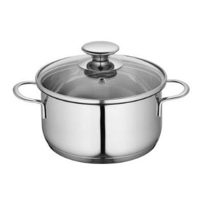 KP MINI INOX BRAADPAN 12CM HT 6.5-650ML-A/C GLAS