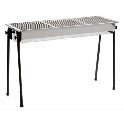 HENDI PATIO HOUTSKOOLBARBECUE 77X38XHT76CM2 CHROOM GRILLS 34.5