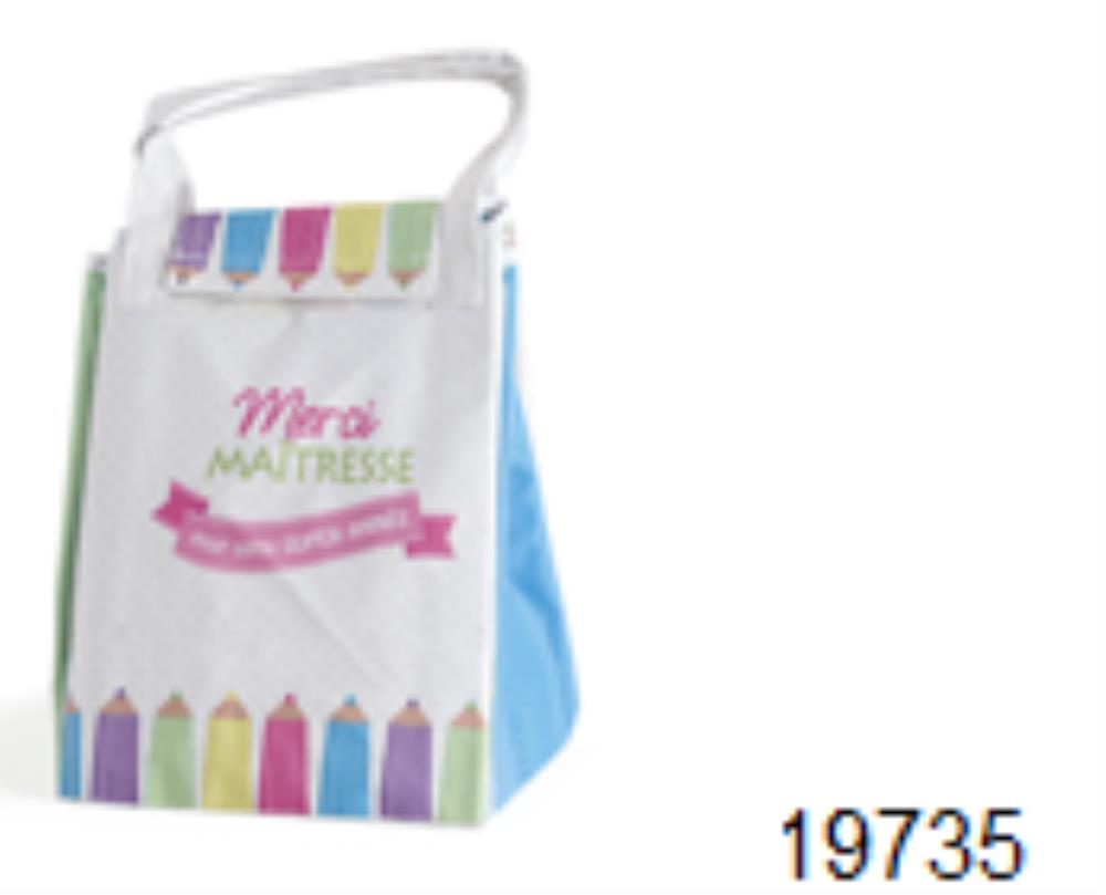 SAC ISOTHERME "MERCI MAITRESSE" 18X18XHT22CM
