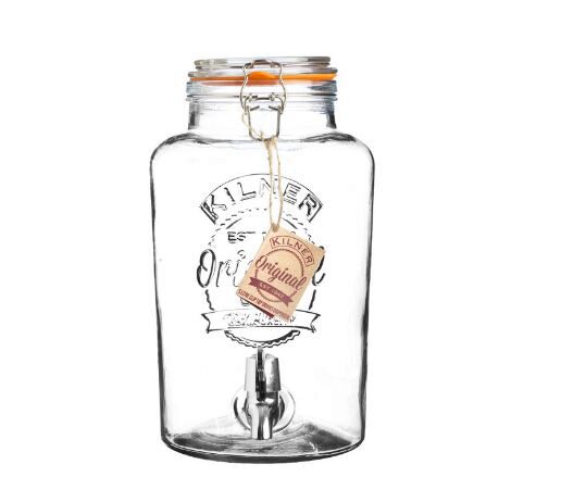 KILNER 5L GLASS DRINKS DISPENSER WITH TAP