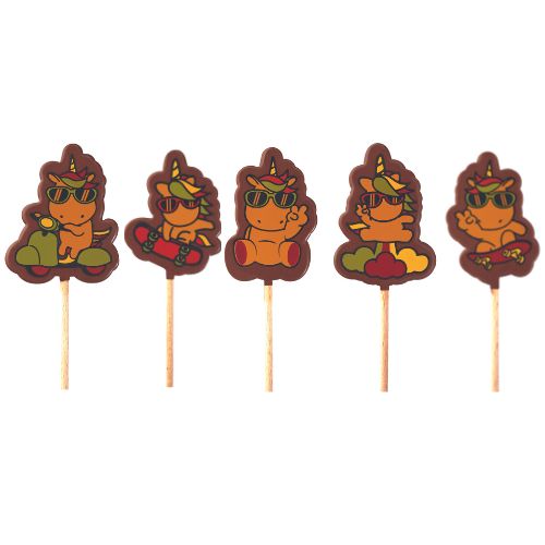 087066 PCB BLISTERS SUCETTES LICORNES EN VADROUILLE BÂTONS 45EMP 5DESIGNS 9PCES ***S/CDE***