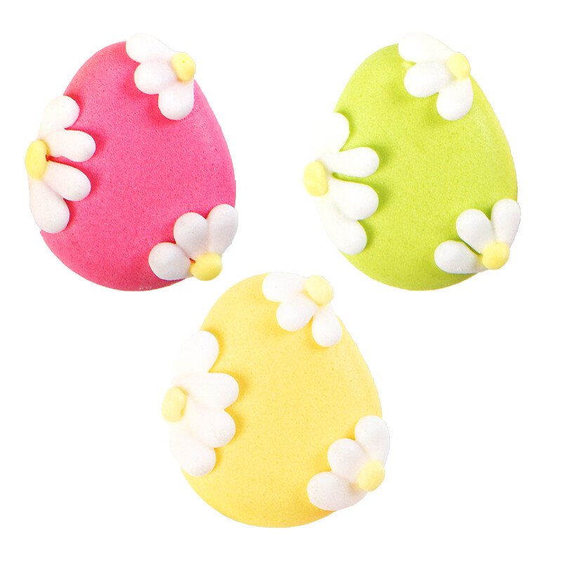 1054602 EGGS WITH FLOWER 2.5X2CM 144PCS ***S/CDE***